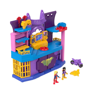 Fisher-Price Imaginext DC Super Friends Preschool Toy Batgirl Hero Hideout Playset with 2 Figures & 5 Accessories for Kids Ages 3+ Years