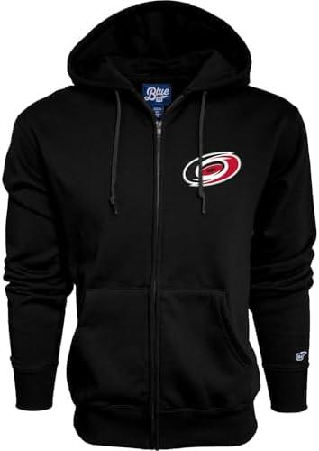 Blue 84 NHL unisex-adult Nhl Officially Licensed Full Zip Hooded Sweatshirt Icon Secondary Color, Carolina Hurricanes, Large