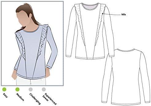 Style Arc Sewing Pattern - Keely Knit Top (Sizes 18-30)