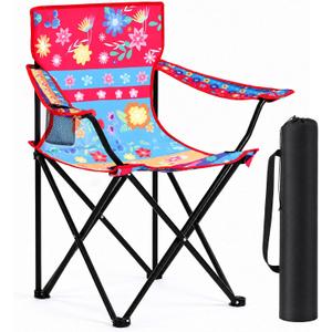 Lightweight Folding Camping Chair with Cup Holder Comfortable Portable Beach Chair with Carry Bag for Outdoor Sport Travel Fishing Picnic Hiking Backyard Tailgates