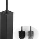 BVL Toilet Brush and Holder Set Black Freestanding for Bathroom