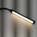 LED Desk Lamp with Clamp, Eye-Caring Clip on Lights for Home Office, 3 Modes 10 Brightness, Long Flexible Goose-Neck, Metal, Swing Arm Architect Task Table Lamps with USB Adapter, Black