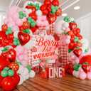 ALL-IN-1 Strawberry Balloon Arch Kit & Garland with BONUS Strawberry  Small and Large Red Pink Green Strawberry Balloons  Strawberry Shortcake Party Decorations Supplies for Birthday & Baby Shower
