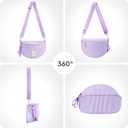 YOOLIFE Birthday Gifts for 10 11 12 13 14 15 16 17 Year Old Teen Girl - Crossbody Bags for Women, Bum Bag for Girls Crossbody Purse Initial Fanny Pack, Girls Gifts for Mom Daughter Sister, Purple (B)