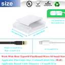 8 x Adhesive led Strip Lights Tape Clips White 50Pcs, Suitable for 10mm Wide LED Lights