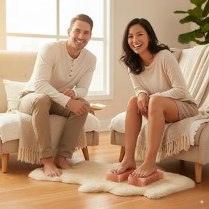 2 Pack of 100% Himalayan Salt Detox 4"x8"x2" Foot Bricks by Black Tai Salt Co.