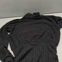 Women's Pullover Sweater Dress Long Lantern Sleeve Turtle Neck Cute Ribbed Knit Bodycon Mini Short Dress 2025 Fall (Black)