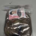 simkaylee Light Brown Wigs with Highlights for Women Synthetic 16 inch Medium Length Wigs with Bangs Natural Long Wavy Fringe wig Heat Resistant Hair for Daily Party Use (16 inch)