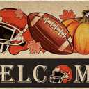 Erweicet Fall Football Welcome Mat Doormat Rugs Outdoor, Fall Decorations Indoor for Front Door Outdoor Entrance