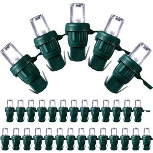 Honoson LED 5 mm Christmas String Lights Replacement Bulbs LED Wide Angle Wire Light Set Indoor Outdoor Home Decor Festival Decorations for Xmas Tree Lights(Cold White Bulb,120 Count)