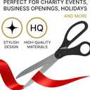 Ribbon Cutting Ceremony Scissors — 25" Black Giant for Grand Openings Heavy Duty Scissors Large Ribbon Cutting for Special Events and Ceremonies