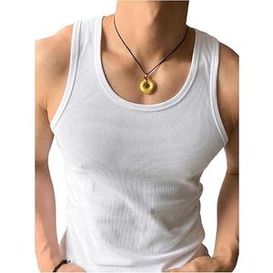 RoseSeek Men's Sleeveless Tank Tops Ribbed Knit Scoop Neck Tank Undershirt Workout Gym Muscle Tank T-Shirt White 3X-Large