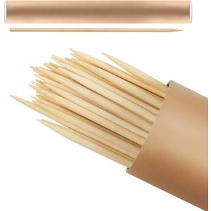 BETESINE 6.3mm Thick Bamboo Marshmallow Roasting Sticks, 30 Inch Extra Long Wooden S'mores Sticks for Fire Pit, BBQ, Camping, Sausage, Marshmallow Skewers  100 PCS
