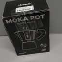 Mongdio Stovetop Espresso Maker Moka Pot, Cuban Coffee Maker Stove top coffee maker Moka Italian Espresso Greca Coffee Maker Brewer Percolator, 9 Espresso Cups, 15 oz - Black