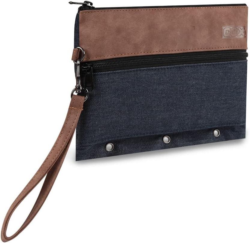 2 x GOX Travel Toiletry Bag For Men Carry On Zipper Pouch, Travel Electronic Organizer Pouch Bag Cosmetic Kit Travel Essentials (blue)