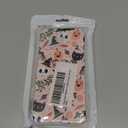 Trippy Hippie Halloween Phone Case Pumpkin Autumn Fall Cover for iPhone 13 Pro Max, Cute Cats Stars floral Plants Pattern for Girls Boys and Women, Trendy TPU Bumper Case for iPhone 13 Pro Max