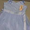 Glamulice Flower Girls Spaghetti Strap Tulle Dress Long A Line Wedding Pageant Dresses Princess Birthday Party Ball Gown 170 M Light Blue (Pale Blue)