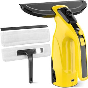 Rechargeable Window Vac, Window Vacuum Cleaner Set, Cordless Vacuum Squeegee with Built-in Spray Bottle, Electric Glass Cleaning Tool for Windows, Tiles, Mirrors, 200ml Water Tank