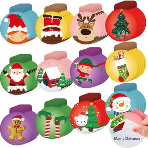 Cinrobiye 60 Pcs Christmas Mini Notepads Small Christmas Notepads Christmas Pocket Notepad Snowball Snowman Santa Claus Notepads for Xmas Party Kids Goodie Bag Stuffer Favor Supplies