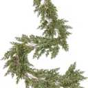 Lvydec 9Ft Christmas Pine Garland Decoration, Christmas Greenery Garland Realistic Cedar Cypress Leaves for Holiday Mantel Fireplace Table Centerpiece (9Foot)