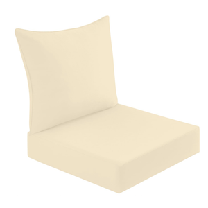 downluxe Waterproof Outdoor Chair Cushions Set of 2, 19" x 19" x 3", Square Outdoor Cushion for Patio Furniture