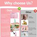 2 x Easter Bunny Decorations, Flocked Bunnies Figurine with Soft Velvet Texture, 5.5" Resin Rabbit Ornaments, Spring Decor for Home Office Table Centerpiece Gift(Green&Pink)