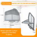 AMI PARTS DC97-16742A Dryer Lint Filter Case Screen Replacement Parts - Compatible with Samsung Dryer DV45H7000EW/A2 DV40J3000GW/A2