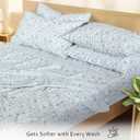 RUVANTI 100% Cotton Percale Sheets Split King Size 7 Piece Set, Cooling Bed Sheets for Hot Sleepers, Deep Pocket 16, Breathable Lightweight & Durable, Crisp Hotel Style Sheets, Wildflower Nest