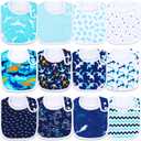 Benoxine Baby Bibs Super Soft and Absorbent Organic Cotton Baby Bandana Drool Bibs Set for Boys Girls Newborn Unisex 3-36 Months 12 Pcs