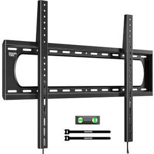 monTEK Heavy Duty Fixed TV Wall Mount Bracket for 60120" Flat & Curved TVs up to 300lbs, 4 Load Tested, Ultra Slim 1.3" Low Profile, Max VESA 900x600, Quick-Release Lock, Fits 16"/18"/24" Wood Studs