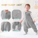 HOMEAL Toddler Sleep Sack with Legs, 1.0 TOG Wearable Blanket, Soft Cotton Baby Sleep Sack for Kids (2T3T)