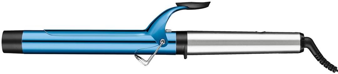 BaBylissPRO Nano Titanium Professional Curling Iron with Extended Barrel Perfect for Longer Hair (1 1/4 Inch, Blue)