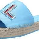 Karl Lagerfeld Paris Women's Caine Espadrille Sandal (Blue, 7.5)