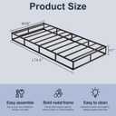 Twin Box Spring, Heavy Duty Metal Frame Mattress Foundation with Fabric Cover, Easy Assembly, Noise-Free (7 Inch, Twin)