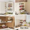 3 Pack Spice Rack Wall Mount with Paper Towel Holder and Hooks, Screw or Adhesive Hanging Spice Shelf, Space Saving Spice Organizer for Seasonings, Spice Racks for Stove Rv Cabinet Black