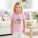 Toddler Boys Easter Shirt for Kids Girls Easter Bunny T-Shirts Tops Funny Graphic Tee Short Sleeve 2T-8Y
