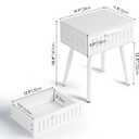 SUMGAR Farmhouse Nightstand Small White Modern Night Stand with Drawers Bedroom Bedside Table Nightstands Organiser Storage Simple Aesthetic Night Stands Side Table End Table for Small Space