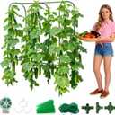 Garden Cucumber Trellis for Climbing Plants, Outdoor Metal Garden Arch Trellis, Plant Support for Vegetables Tomato Trellis Raised Garden Bed (Green, 31.5" Lx21.6 Wx47.2 H-S)