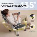 Ergonomic Office Chair for Long Hours, Adjustable Padded Lumbar Support for Lower Back Relief, 330 lb Capacity, Comfortable Computer Desk Chair for Home Office, Work & Study