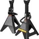 Big RED AT46002ABR Torin Double Locking Steel Jack Stands, 2 Pack, 6 Ton (12,000 lb), Black