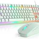 Gaming Keyboard and Mouse Combo, K1 RGB LED Backlit Keyboard with 104 Key Computer PC Gaming Keyboard for PC/Laptop (Green)