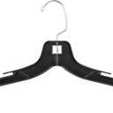 DEILSY Black Plastic Clothes Hangers - Durable Plastic Hanger 100 Pack for Organizing Garments for Shirt Hangers and Dress Coat Hangers Black Clothing Retail Hanger