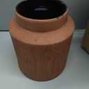 Farmhouse Vase for Home Decor, Vintage Rustic Terracotta Flower Vase Suitable for Home Decor, Living Room, Shelf, Dining Table. Rust Red 7IN.