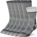 Buttons & Pleats Wool Socks for Men & Women Merino Thermal Warm Cozy Winter Boot Sock (Medium-Large, A33-black (3 Pairs))