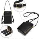 myfriday Small Leather Crossbody Bag for Women with Guitar Strap Mini Crossover Bags & Shoulder Purses with 2 Card Slots