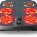 RENPHO Shiatsu Foot Massager with Heat, Electric Heated Foot Massager Machine with Pressure Control, Deep Kneading Foot Massager for Neuropathy & Plantar Fasciitis, Quietly Used Under Desk as Ottoman