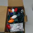 25 Pack C7 Ceramic Christmas Replacement Bulbs, Multi-Color Bulbs for E12 Candelabra Base Outdoor/Indoor Light String, 5 Watt