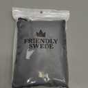 The Friendly Swede Sleeping Bag Liner  Ultralight Polyester or Cold Weather Microfiber Adult Sleep Sack- Camping Sheets - Travel Sleeping Bag with Pocket-Size Stuff Sack (Grey Polyester - with Zipper - XL)