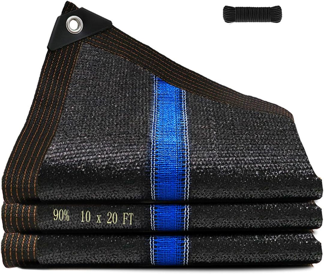90% Shade Cloth for Garden, 10 x 20 FT 2025 New Update Sun Shade Netting, Design with Reinforcement Strips and Tie Rope, Tear Resistant Shade Cloth for Plants, Pool Cover, Patio 90% Shade Cloth for Garden, 10 x 20 FT 2025 New Update Sun Shade Netting, Design with Reinforcement Strips and Tie Rope, Tear Resistant Shade Cloth for Plants, Pool Cover, Patio