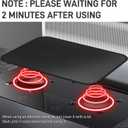 Fireproof Stove Top Covers for Electric Stove,28"x20" Heat Resistant Glass Top Stove Cover Protector,Silicone Coated Fiberglass Stove Top Mat for Prevents Scratching(Black)